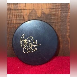 Signed Bob Essensa Inglasco NHL Black Hockey Puck Collectible